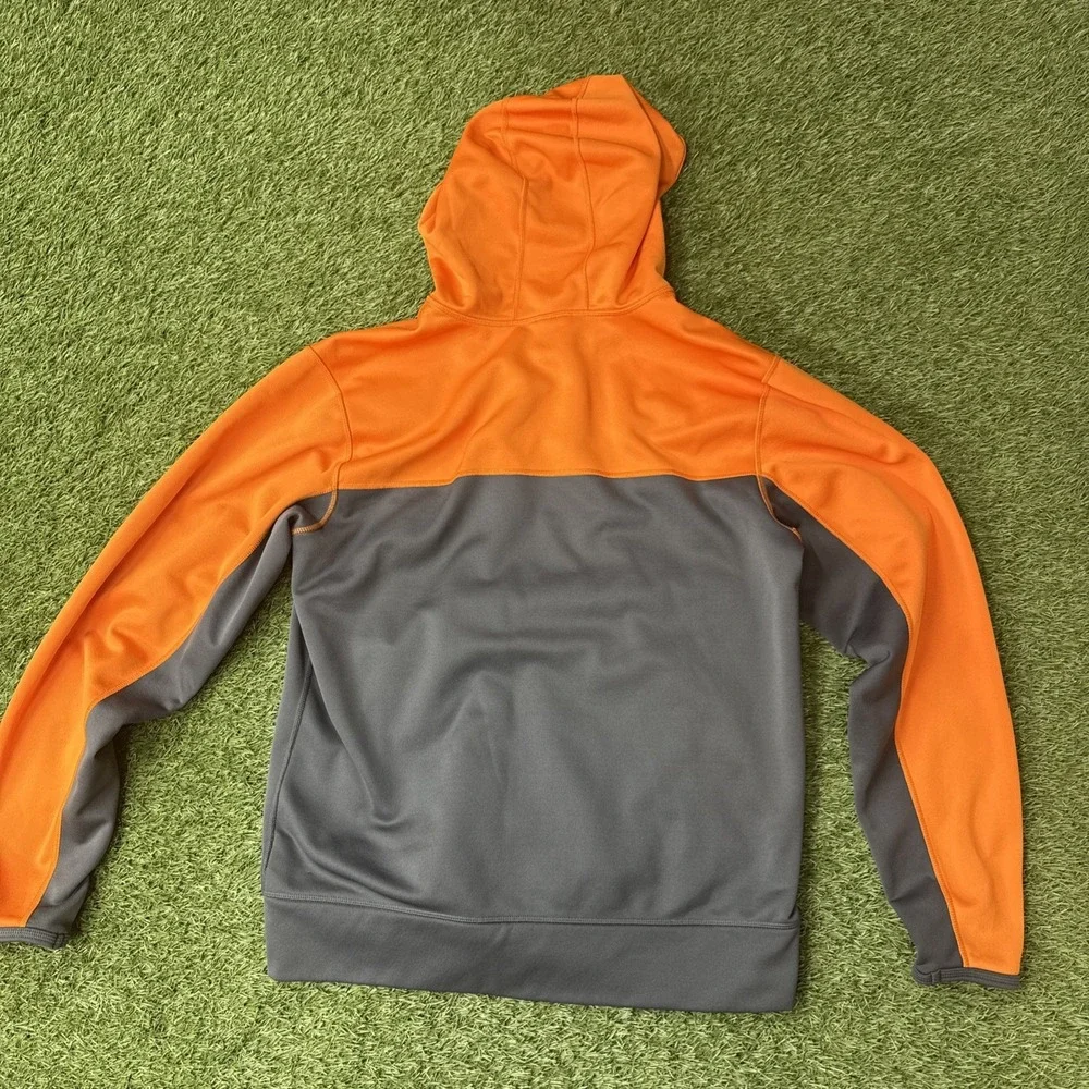 THE NORTH FACE Mens Sun Rise Full Zip Jacket Size Large Gray/Orange Hood Fleece